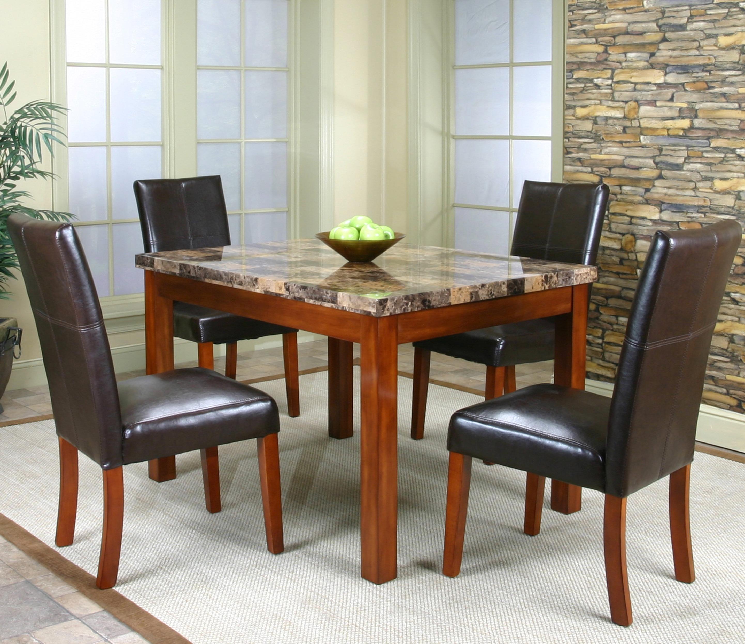 Faux marble top dining table store